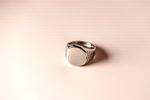 Silver Square Signet Ring